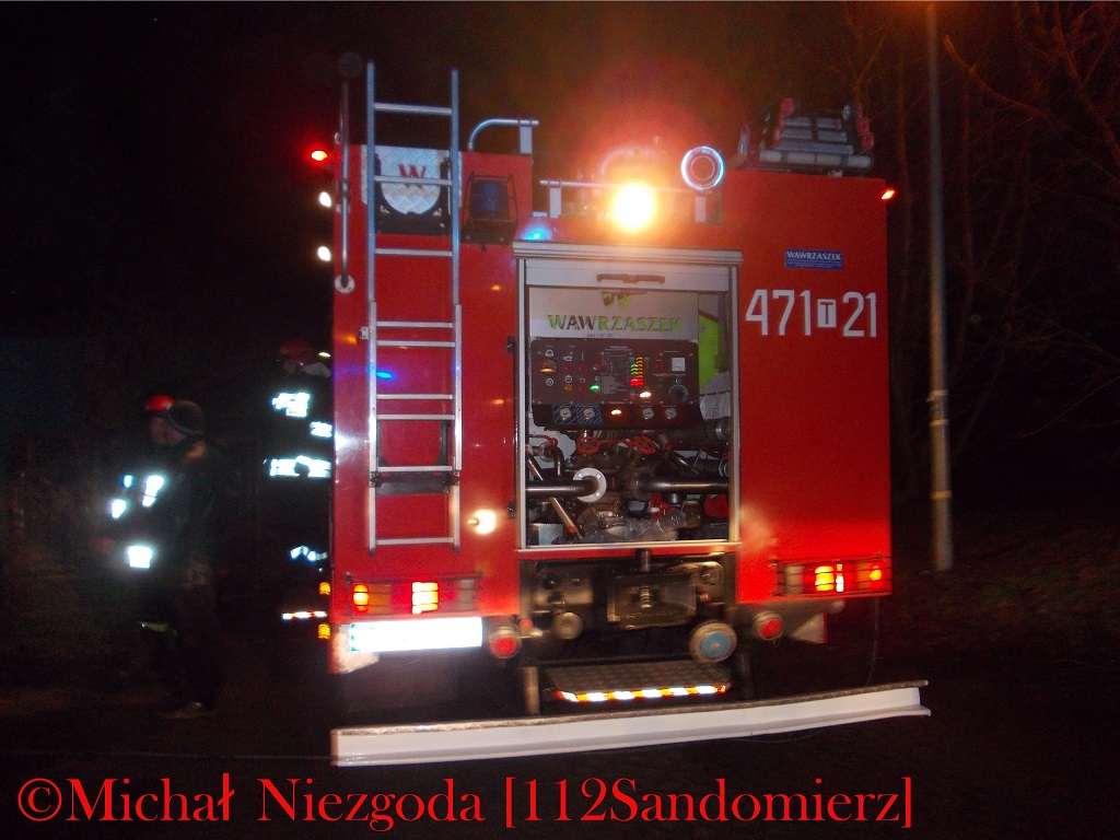 Pożar budynku ul.Rokitek w Sandomierzu