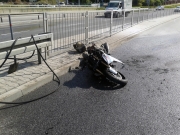 23.08.2013 - Wypadek motocykla na ul. Cybernetyki