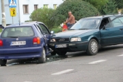 Wypadek na skrzyżowaniu ul. Sikorskiego i Berlinga w Ostrołęce(20.08.2013)
