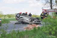 29.04.2014 - Wypadek drogowy w Rogożewku