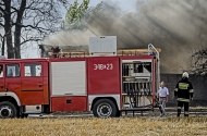 12.08.2014 - Pożar w Pluskowęsach