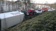 04.01.2014 - Wypadek ciężarówki z medykamentami