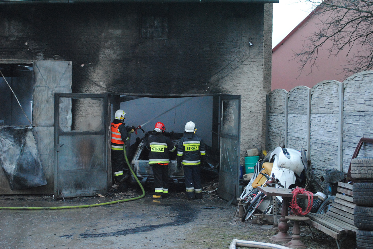 14.01.2020 - Pożar warsztatu - Wilkanów