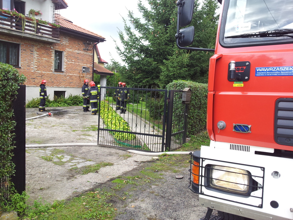 25.09.2013 - Pożar poddasza ul. Łączna