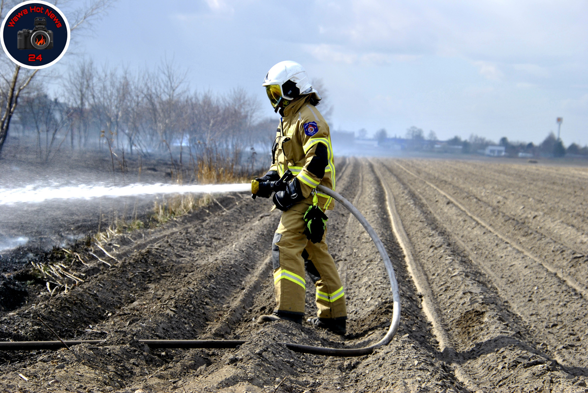 03.04.2020 - Pożarn traw przy ulicy Zbiorowej - Warszawa