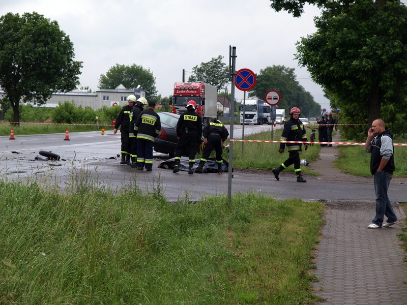 Tragiczny wypadek na ul. Warszawskiej w Ostrołęce (14.06.2010)