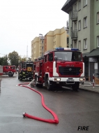 Pożar mieszkania w Mińsku Mazowieckim (21.09.2013)